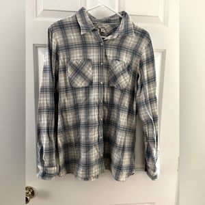 L.L. Bean Blue Flannel Long Sleeve Shirt